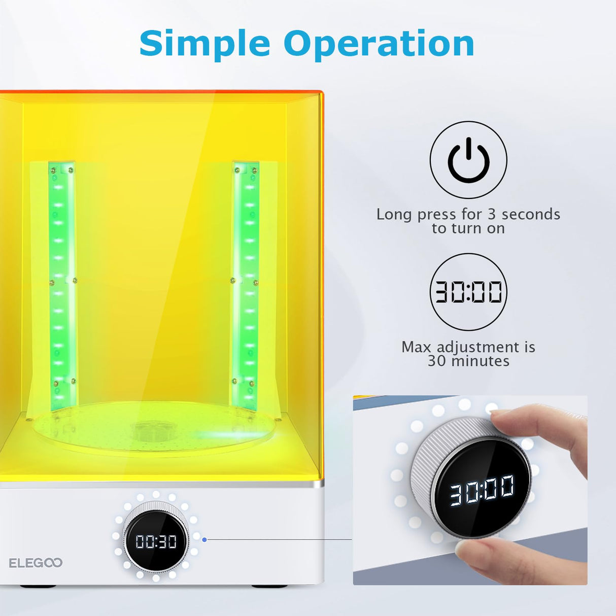 ELEGOO Mercury X Bundle Cure and Wash Large UV Curing Machine Resin Washing and Curing Machine for LCD/DLP/SLA 3D Printer Models ELEGOO