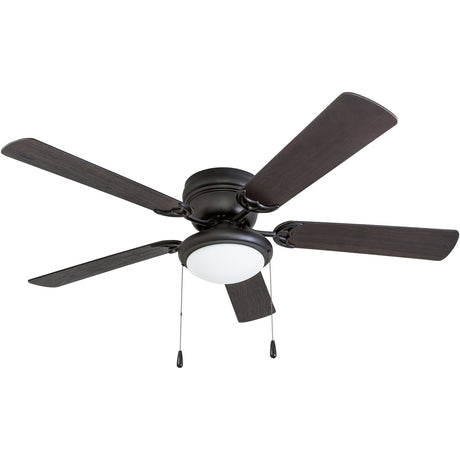 Portage Bay 50251 Hugger 52" Matte Black West Hill Ceiling Fan with Bowl Light Kit Portage Bay