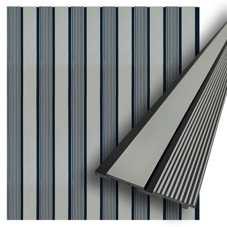 Concord 3D Wall Panels | Faux Wood Slats - Dove Gray | Waterproof Slat Panel | 94.5” x 4.7” Each | 18.5 sqft. | Shiplap Wall Panels for Interior Decor CO405 (Pack of 6) CONCORD WALLCOVERINGS ™