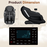 Homall 2025 Zero Gravity Full Body Massage Chair with SL-Track, Heating & AI Voice Control Shiatsu, Kneading, Tapping 8 Auto Programs 32 Airbags (Black) Homall