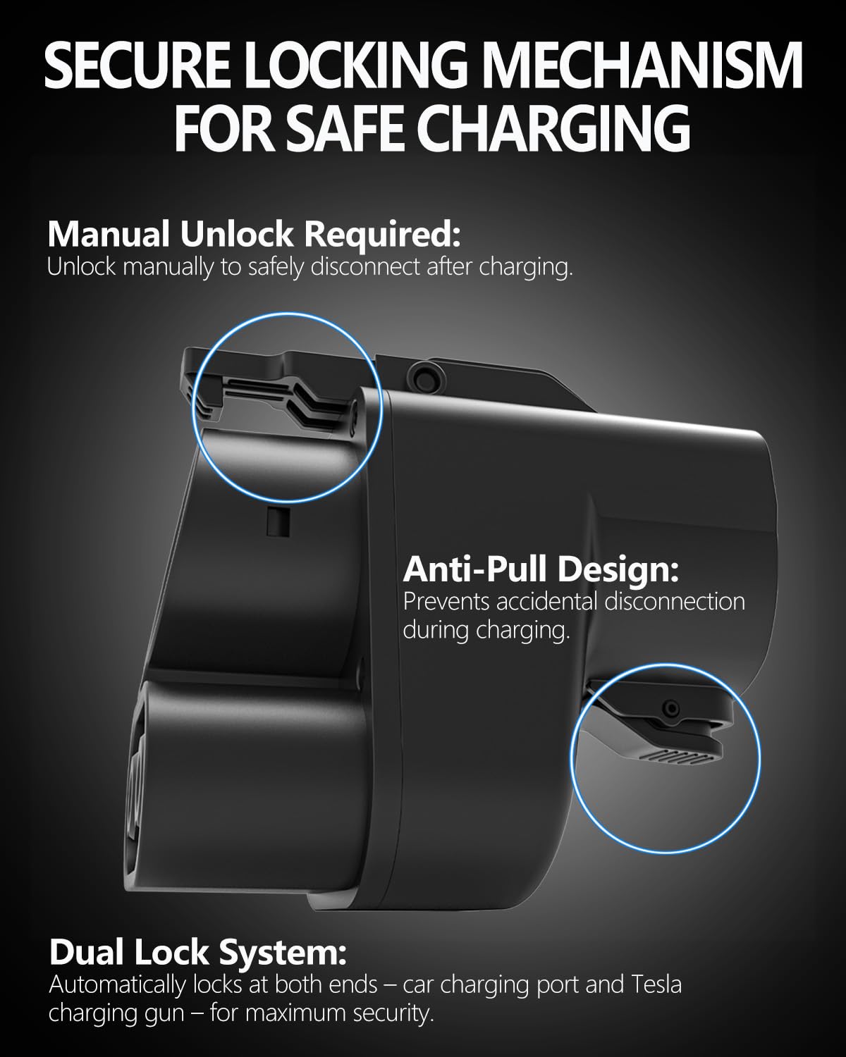 TopAutoGear Tesla Charger Adapter，NACS to CCS Adapter for EV Charging at Tesla Supercharger Stations - Fast DC Charging Tesla to CCS Adapter for Ford,Rivian,GM,Volvo,Polestar and Nissan EVs TopAutoGear