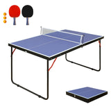 Small Mini Ping Pong Table, Portable Indoor Outdoor Folding Table Tennis Table with 2 Paddles, 3 Balls and Net Generic