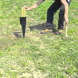 Fence Post Anchor Ground Spike Metal Black Powder Coated 24 x 4 x 4 Inches Outer Diameter (Inner Diameter 3.5 x3.5 Inches), Pack of 1 MTB SUPPLY