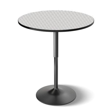SFIHOME 31.5 Inch Round Pub Table Cocktail Table for Dining Room Kitchen Patio Bar, 27.5"- 36" Height-Adjustable, Bar Height Pub Table High Top Table with Metal Pole and Base, Silver SFIHOME