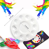 12pcs Plastic Art Palette Tray – Perfect for Adults & Kids Painting, DIY Crafts, Home Parties, Kindergarten Activities, and Classroom Use, White Paint pallets HYL.LL&RQ