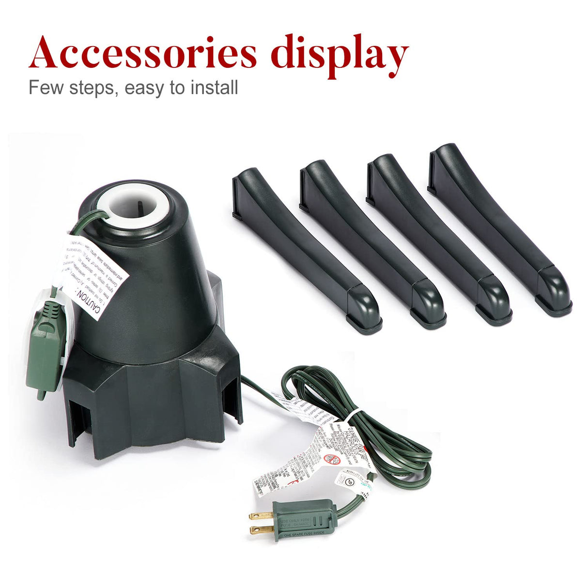 EZCHEER Rotating Christmas Tree Stand, 360-Degree Rotating Adjustable Tree Stand for up to 7.5ft Tall and 80lbs, Spinning Christmas Tree Stand with 3 Adjustable Settings EZCHEER