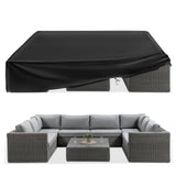 ESSORT Patio Furniture Covers, Extra Large Outdoor Furniture Set Covers 124"x63"x29" Waterproof, Rain Snow Dust Wind-Proof, Anti-UV, Fits for 10-12 Seats ESSORT