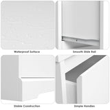 FOTOSOK 6 Drawer Double Dresser, White Dresser, Modern 6 Chest of Drawers with Deep Drawers, Wide Storage Organizer Cabinet for Living Room Home FOTOSOK