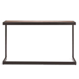 SIMPLIHOME Erina SOLID WOOD and Metal 52 inch Wide Modern Industrial Console Sofa Entryway Table in Rustic Natural Aged Brown, for the Living Room, Entryway and Bedroom SIMPLIHOME