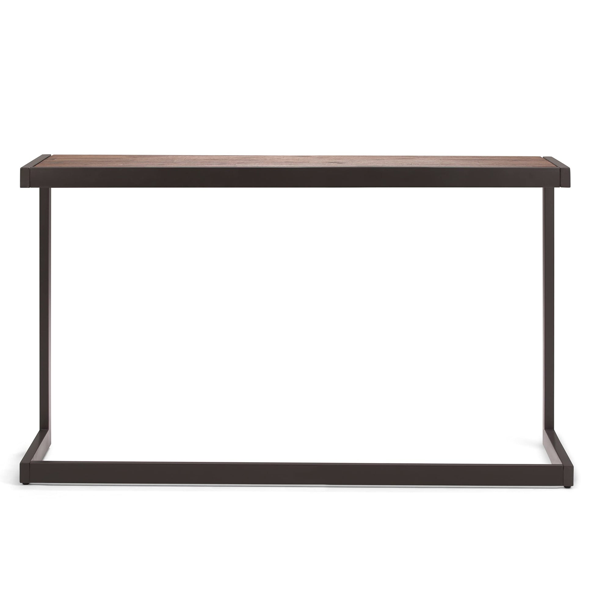 SIMPLIHOME Erina SOLID WOOD and Metal 52 inch Wide Modern Industrial Console Sofa Entryway Table in Rustic Natural Aged Brown, for the Living Room, Entryway and Bedroom - WoodArtSupply