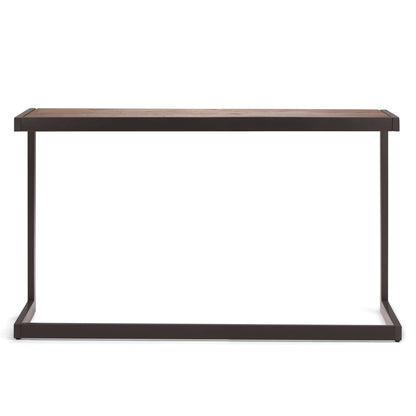 SIMPLIHOME Erina SOLID WOOD and Metal 52 inch Wide Modern Industrial Console Sofa Entryway Table in Rustic Natural Aged Brown, for the Living Room, Entryway and Bedroom - WoodArtSupply