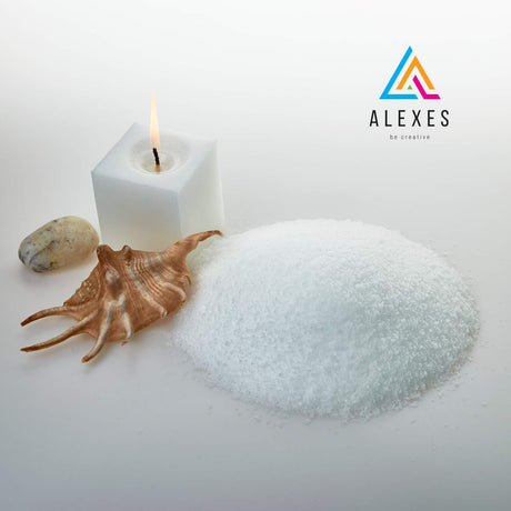 ALEXES Candle Paraffin Wax, 1lb Unscented Candle Making Wax Flakes, for Crafts & Home Fragrance, Refined Paraffin Wax Melts, Extra Strong Plastic Bags, Clear, All Season, Odorless, Classic Style ALEXES