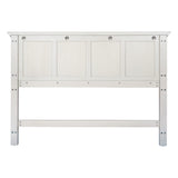 OSP Home Furnishings Farmhouse Basics Queen Headboard Only, Rustic White Finish OSP Home Furnishings