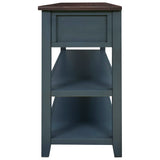 Knocbel Entryway Console Table with 3 Drawers and Open Shelves, Entry Hallway Foyer Sofa Long Table, 220lbs Weight Capacity, 50" L x 16" W x 30" H (Navy) Knocbel