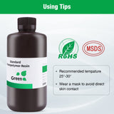 ELEGOO 3D Printer Resin, 405nm Fast UV Curing Standard Photopolymer Resin, High Precision, Non Toxic 3D Resin for Saturn 4/Saturn 3/Mars 5/Mars 4, LCD/MSLA/DLP 3D Printing, Clear Green 1000G Deeplee
