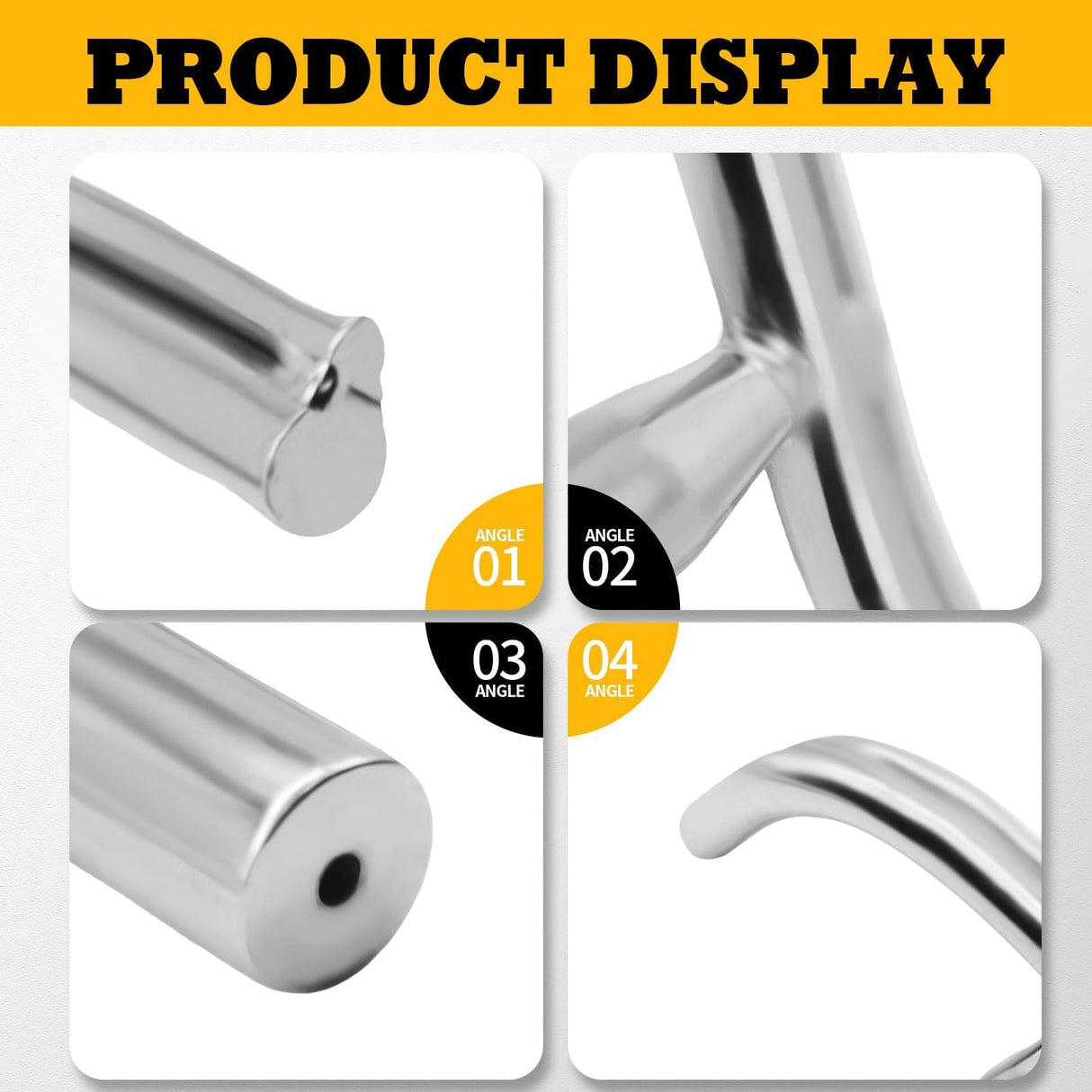 Jecoupoon 12 Inch Stainless Steel Curved Lathe Tool Rest, Shaped Wood Lathe Tool Rest for Bowl Turning, Wood Lathe Tool Holder, Wood Lathe Turning Accessories, 1 or 5/8 In Column (5/8") Jecoupoon