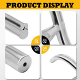 Jecoupoon 12 Inch Stainless Steel Curved Lathe Tool Rest, Shaped Wood Lathe Tool Rest for Bowl Turning, Wood Lathe Tool Holder, Wood Lathe Turning Accessories, 1 or 5/8 In Column (5/8") Jecoupoon