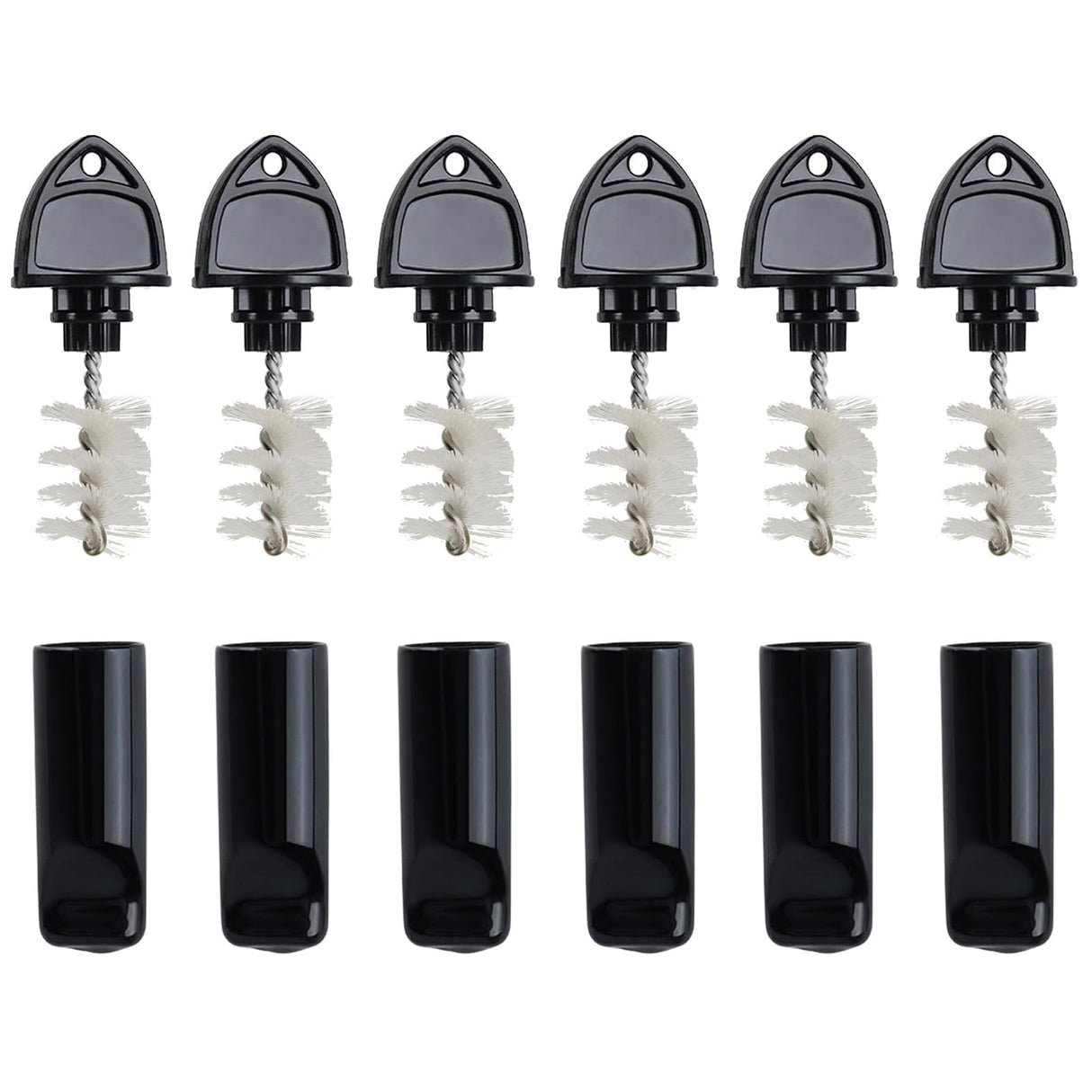 Cirwurie Beer Faucet Cap & Plug Covers 12 Pack Beer Tap Plug Cap Brushes & Rubber Draft Faucet Soother Sanitary Covers Spout Plug Cleaning Tap Kit for Kegerator Cirwurie