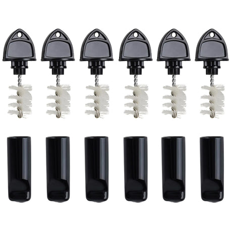 Cirwurie Beer Faucet Cap & Plug Covers 12 Pack Beer Tap Plug Cap Brushes & Rubber Draft Faucet Soother Sanitary Covers Spout Plug Cleaning Tap Kit for Kegerator Cirwurie