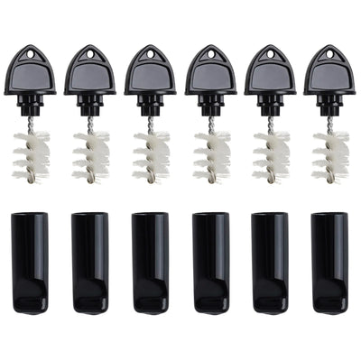 Cirwurie Beer Faucet Cap & Plug Covers 12 Pack Beer Tap Plug Cap Brushes & Rubber Draft Faucet Soother Sanitary Covers Spout Plug Cleaning Tap Kit for Kegerator
