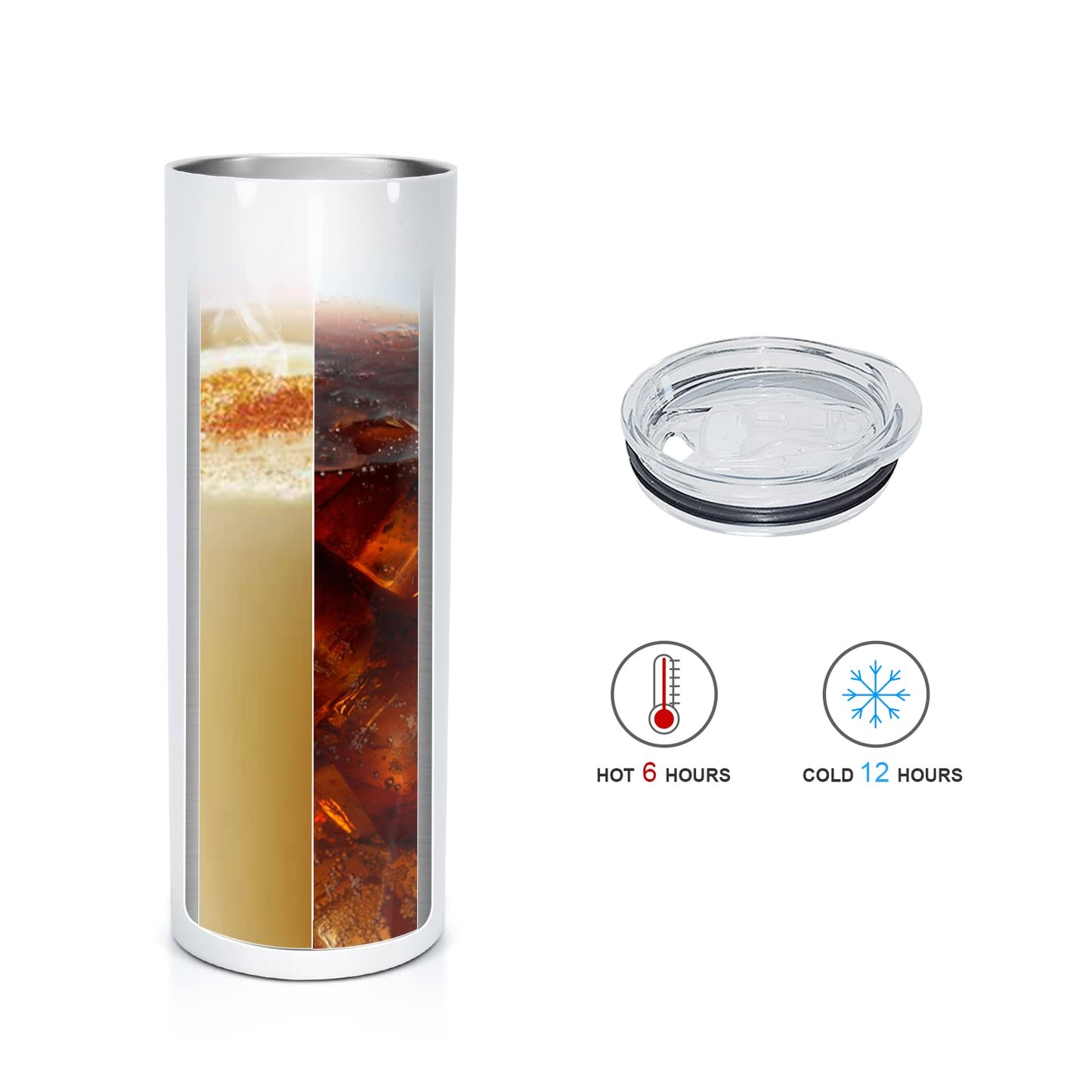 AGH 6 Pack 15OZ Sublimation Tumblers Straight Cups,Double Wall Vacuum Insulated Sublimation Tumblers with Straw,Polymer Coating for Heat Transfer