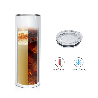 AGH 6 Pack 15OZ Sublimation Tumblers Straight Cups,Double Wall Vacuum Insulated Sublimation Tumblers with Straw,Polymer Coating for Heat Transfer