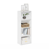 Furinno Luder Bookcase / Book / Storage, 4-Tier, White Furinno