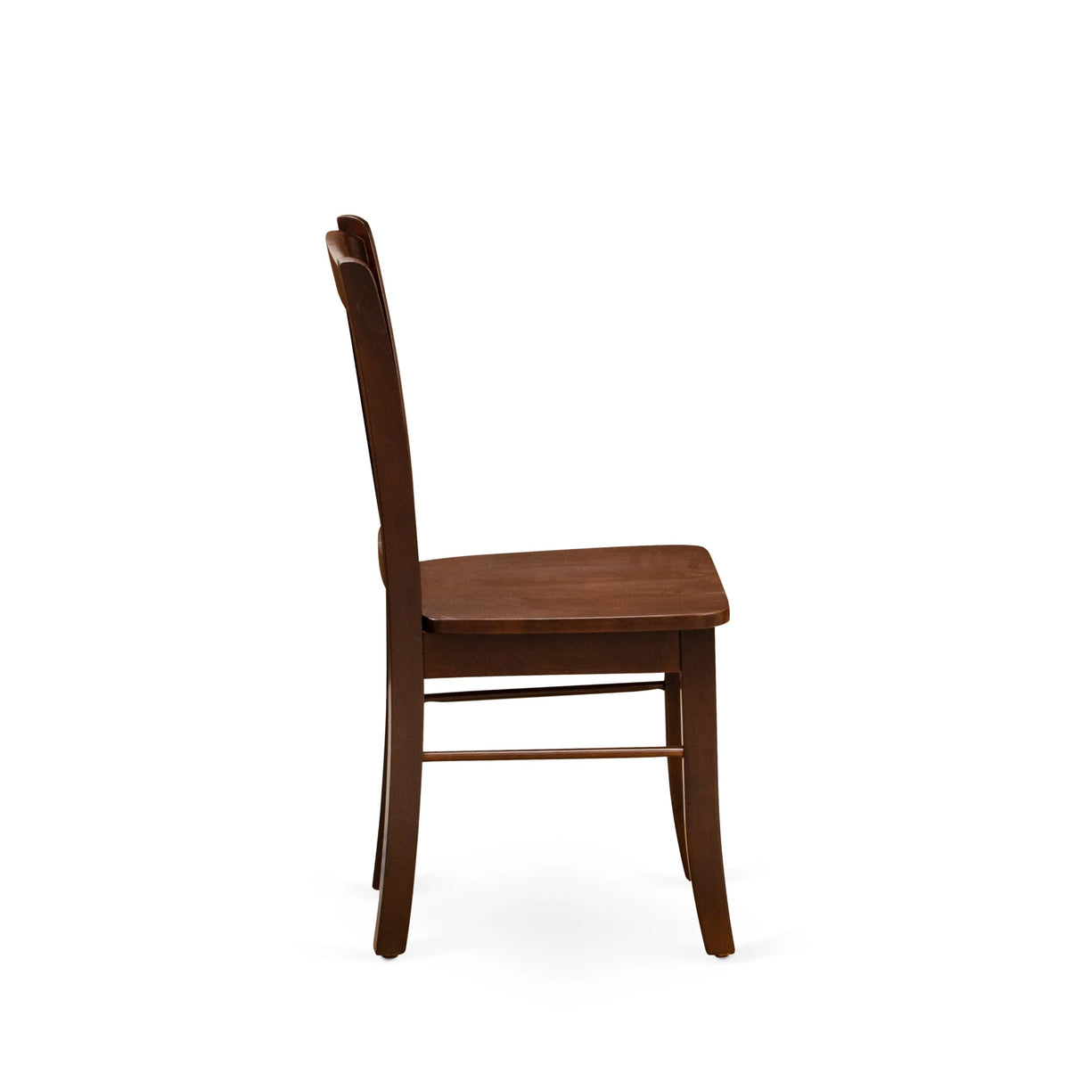 East West Furniture DLC-MAH-W Dublin Dining Chairs - Slat Back Solid Wood Seat Chairs, Set of 2, Mahogany East West Furniture