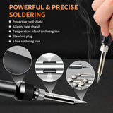 TOAUTO Soldering Station,80W Digital Solder Iron Station Kit with 176°F-896°F Temperature, C/F Func, Auto Standby & Sleep, Temperature Lock,5 Extra Solder Tips, Solder Bracket, Solder Sucker (Orange) TOAUTO