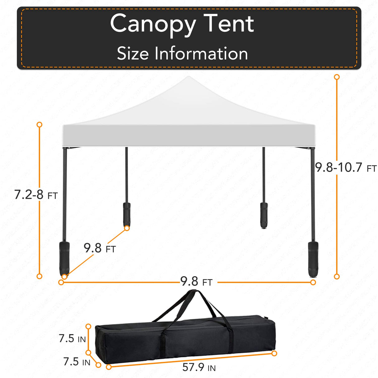 10 x 10 Pop Up Canopy Tent Anti-UV, Straight Leg and Easy up Sun Shelter for Parties, Camping, Commercial, Instant Canopy with Portable Bag, 4 Sand Bags(White) PayLessHere