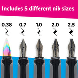 Artworx Calligraphy Pens Set - Introductory Caligraphy Writing & Hand Lettering Kit - Includes Instructions, Guide Book and Practice Book - Calligraphy Set For Beginners Artworx