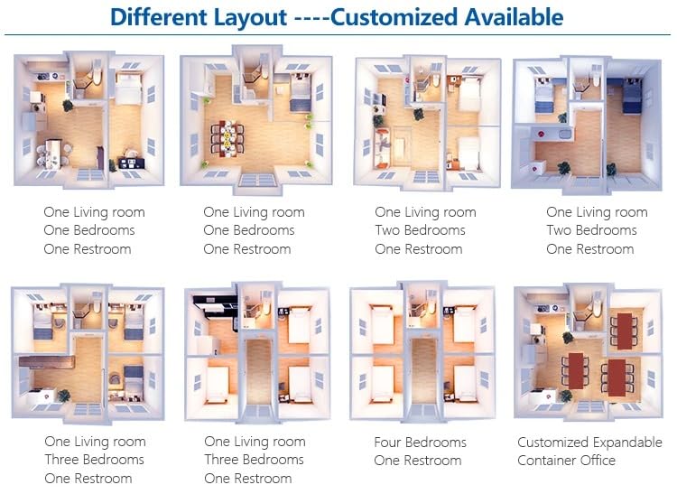 Luxury Modular 20ft & 40ft Prefab Home - 3 Bedrooms, Ready-to-Move-in Tiny Cabin - WoodArtSupply