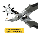 General Tools Revolving Punch Pliers 73 - 6 Multi-Hole Sizes For Leather, Rubber, & Plastic - Hobbies & Crafts General Tools