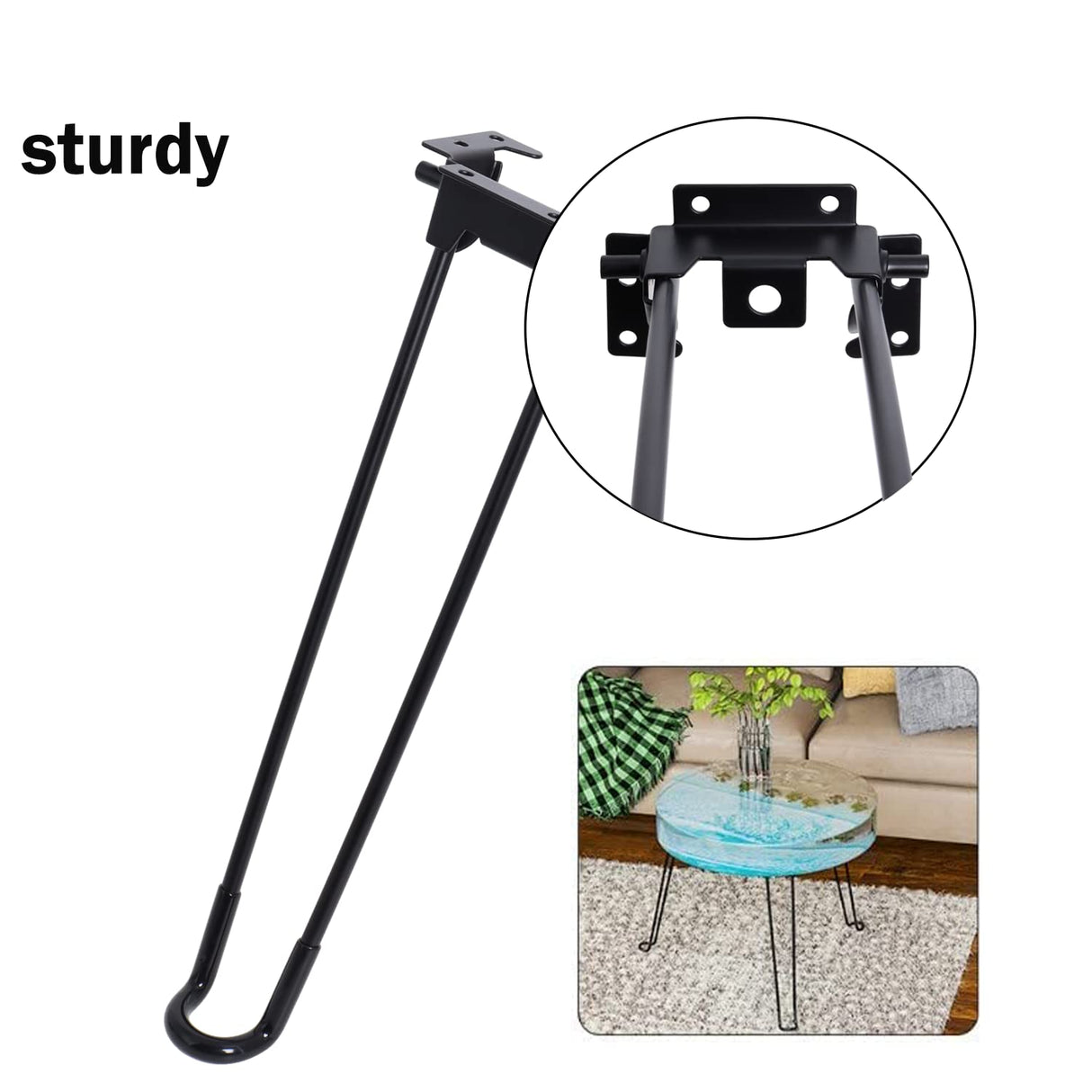 20 Inch Resin Table Molds, Large Round Silicone Resin Molds with 3 Pcs Hairpin Legs for Table, Epoxy Resin Topdesk Molds for Charcuterie Board, River Table, DIY Art Home Decoration Wadoy