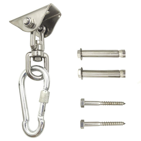 Arlai Hanging Chair Hardware Hanging Kit - Heavy Duty 360° Rotate Ultra Durable Hooks for Swing, Yoga, Playground, Gym, Punching Bag Hanger, 1000 lb Capacity Arlai