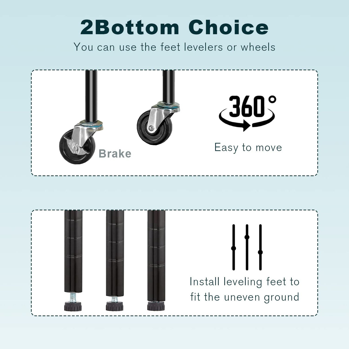 6-Tier Steel Wire Shelving Unit, 48x18x82in, 2100lb Capacity, Adjustable NSF Certified Storage Rack with Casters - For Garage, Kitchen, Pantry Dopinmin