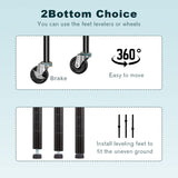 6-Tier Steel Wire Shelving Unit, 48x18x82in, 2100lb Capacity, Adjustable NSF Certified Storage Rack with Casters - For Garage, Kitchen, Pantry Dopinmin