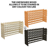 Smartxchoices 72 Bottles Stackable Modular Wine Rack, 6-Tier 72 Slots Floor Wine Storage Stand Wooden Wine Holder Display Shelves, Wobble-Free, Solid Wood, Floor Free Standing Smartxchoices