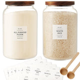 CZSZYGHBAO 2 PCS Large Glass Jar with Airtight Lid, Glass Food Storage Jars for Tea,Spice,Cereal, Egg,Flour,Coffee and More(1 gallon/4000 ml) CZSZYGHBAO