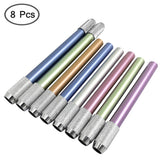 8 pcs Pencil Extenders, FineGood One Head & Dual Head Metal Handle Pen Holder Lengthener, School Office Supplies Art Writing Tool FineGood