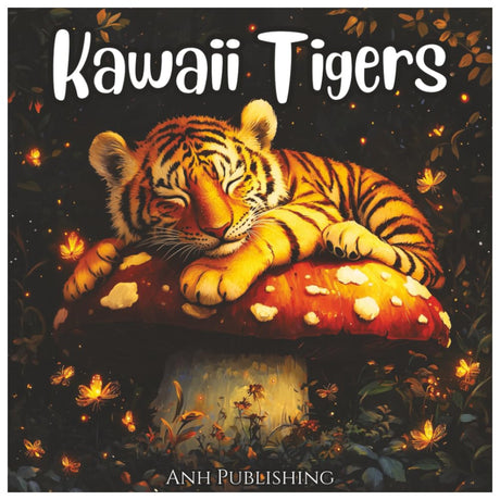 Kawaii Tigers: Cute Anime Coloring Book For Kids: Adorable Tiger Designs for Kids Ages 4–8 | Fun & Easy Kawaii Animal Coloring Pages with Bold Lines and White Backgrounds (Kawaii Animal Series) Majosta