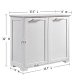 OLD CAPTAIN Double Tilt Out Trash Cabinet, Wooden Kitchen Garbage Can Free Standing Holder (White)… OLD CAPTAIN