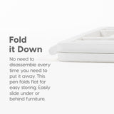 IRIS USA 24" 6-Panel Pet Playpen with Door, Dog Playpen For Puppy Small Dogs Keep Pets Secure Easy Assemble Easy Storing Customizable Non-Skid Rubber Feet, White IRIS