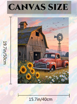 ACANDYL Farm DIY Paint by Numbers Kit for Adults Beginner Paint by Number for Adults Canvas Painting by Number DIY Acrylic Oil Painting on Canvas Arts Craft Decoration Sunflower 16x20 inch ACANDYL