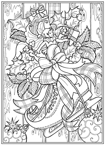 Creative Haven Enchanted Christmas Coloring Book (Adult Coloring Books: Christmas) Dover Publications