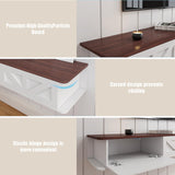 HedoAjim Floating TV Stand for 55 65 70 inch TV, Entertainment Center Media TV Console Shelf and Storage Drawers for Wall for Living Room Bedroom (White) HedoAjim