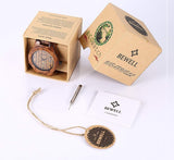 BEWELL Wooden Watch Fashion Handmade Sports Mens Wooden Watch Analog Quartz Lightweight Handmade Wood Wrist Watch BEWELL