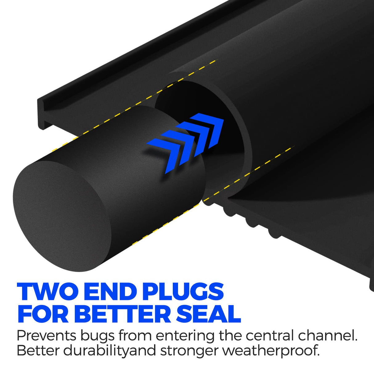 Holikme Garage Door Seals Bottom Rubber, Flexible Rubber Garage Door Seal, Garage Door Weather Stripping Kit Seal Strip Replacement, 5/16 Inch T-End, 4 1/8 Inch Width (17Ft, Black) Holikme