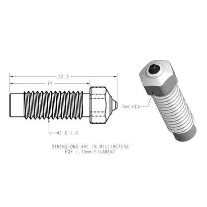 Diamondback Nozzles – Neptune 4 Plus/Max Compatible – Polycrystalline Solid Diamond Tip 3D Printer Nozzles, Improved Extrusion, Any Filament, Wear Resistant, Layer Adhesion, USA Made (0.4mm) - WoodArtSupply