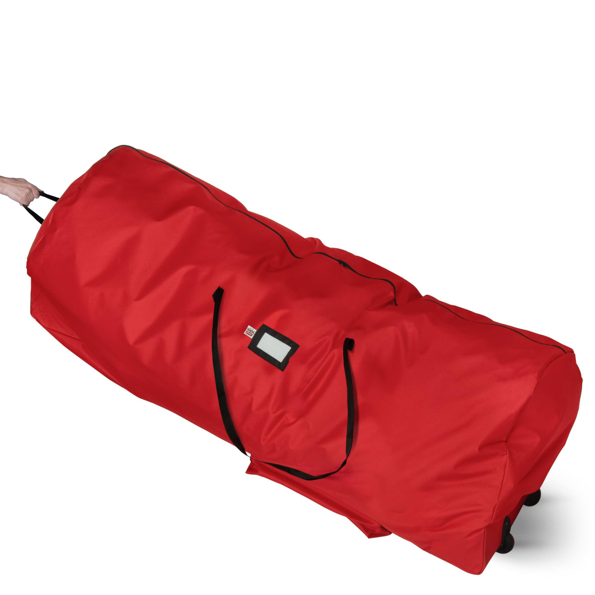 Holiday Cheer Christmas Tree Storage Bag with Wheels – Heavy Duty Christmas Tree Bag Fits Up to 9ft Tall Artificial Christmas Tree, Waterproof, Durable Handles & Zipper – Xmas Tree Storage Bag (Red) Holiday Cheer